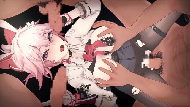 【崩壊スターレイル】緋英(ヒエイ)がたくさんの男達とセックスする3Dエロアニメーション。(崩スタ ひえい1 Honkai Star Rail Evanescia.绯英群交)