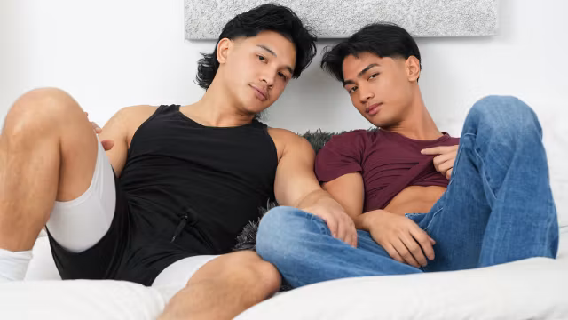 Luca Can't Focus on Calculus Until Stepbro Andrew Relaxes Him With His Cock