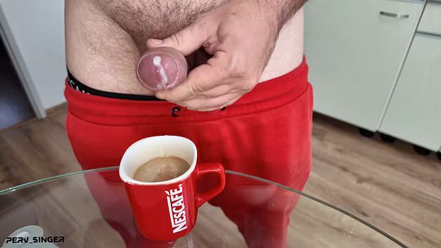 My girlfriend wants latte & I made sperm coffee instead. Milked coffee 🤤😉☕ without milk.