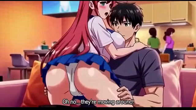 Stepsister seduce stepbrother when parents are in kitchen
