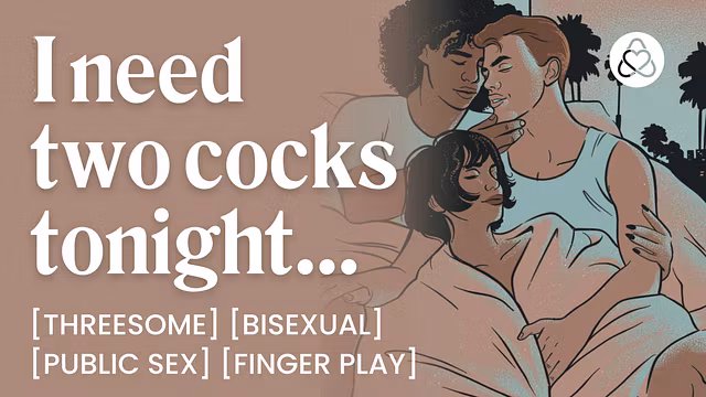 ASMR Audio Porn: Risky First Time MMF Threesome at a Party – Bisexual, Teasing & Public Fuck – Erotic Audio Story for Women