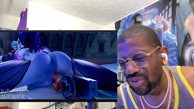 Transgender Widowmaker Gets Pussy Fucked While Transgender D.VA Jerks Off On The Side