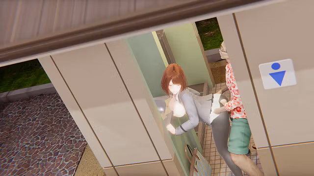 My Hero Academia Hentai - Uraraka having sex in a public toilet