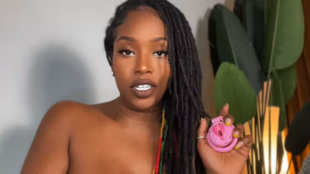 POV Femboy Watches While Locked in Chastity and Cleans Cum Off My Feet