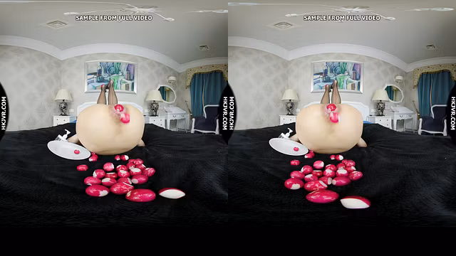 Hotkinkyjo take tons of red radish in her ass, self anal fisting & prolapse