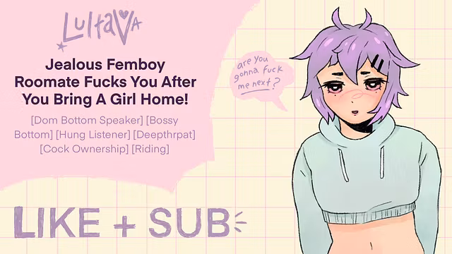 [M4M] Jealous Femboy Roomate Fucks You After You Bring A Girl Home (Dom Bottom Femboy) (Deepthroat) (Cock Ownership))