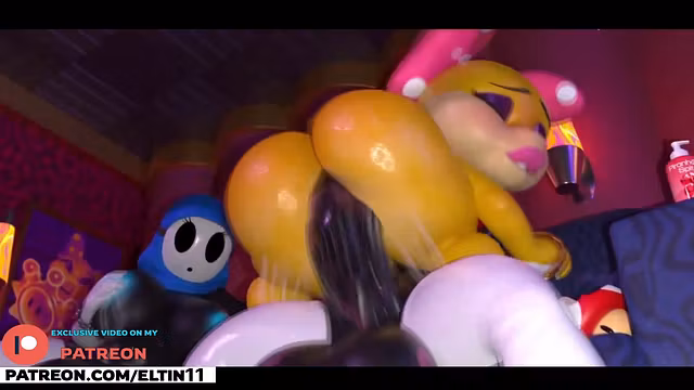 Birdo Hard Sound Futanari Fucking With Mario Friends And Getting Biggest Creampie