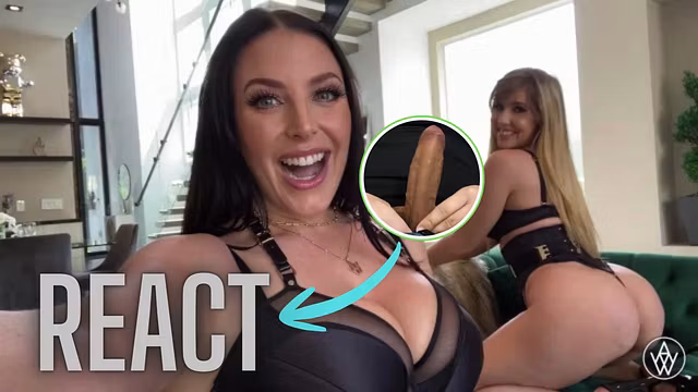 React: ANGELA WHITE - Hot Threesome with Lena Paul and Johnny Sins
