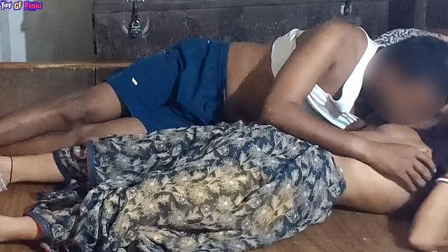 .Indian desi woman took a big black thick dick in her little pussy