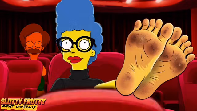 Lick My Dirty Feet Clean. Foot Fetish Cartoon. Simpsons Parody
