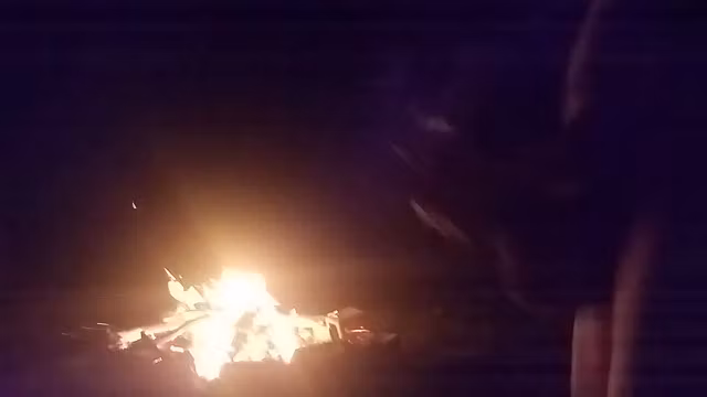 naked bon fire
