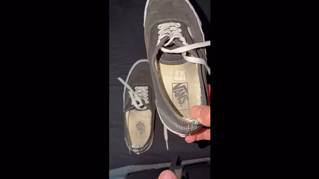 Cumshot into Dirty Vans