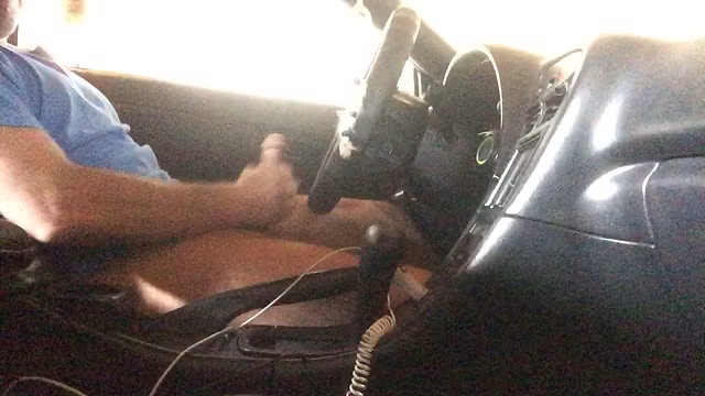 Jacking off in my car