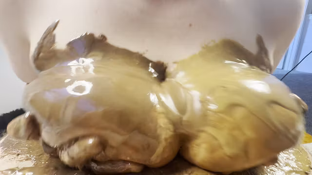 BIg Tit MILF Rubs Down Dick With Peanutbutter and Nutella