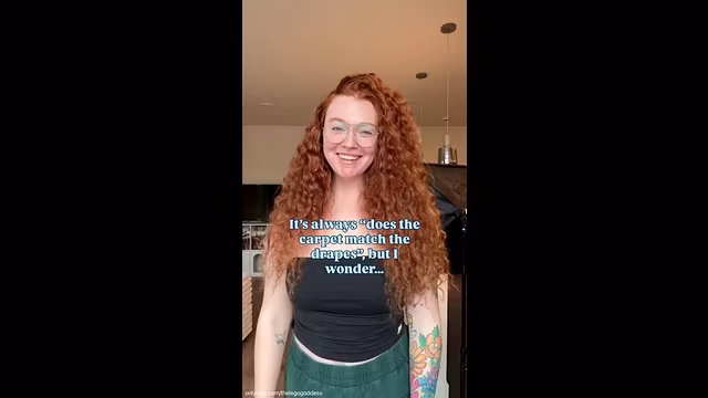 All Natural Curvy Redhead Teases You