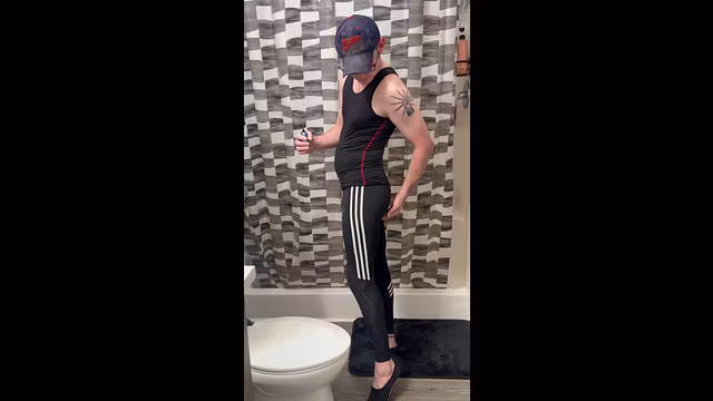 Andrew shoots his sperm on his Miller hat!