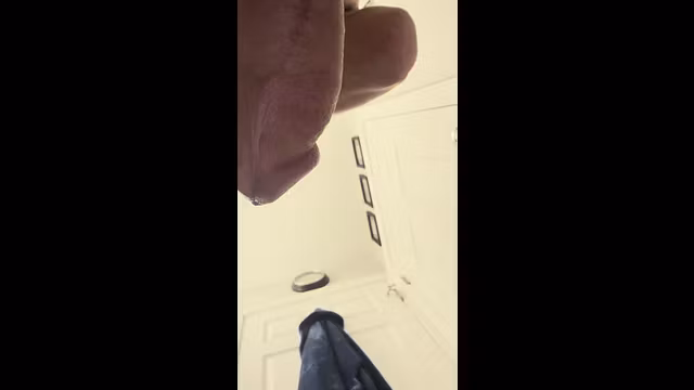 Hot Bathroom Scene - Jeffrey Cums All Over the Camera, Jerking His Big Cock Before Taking a Bath