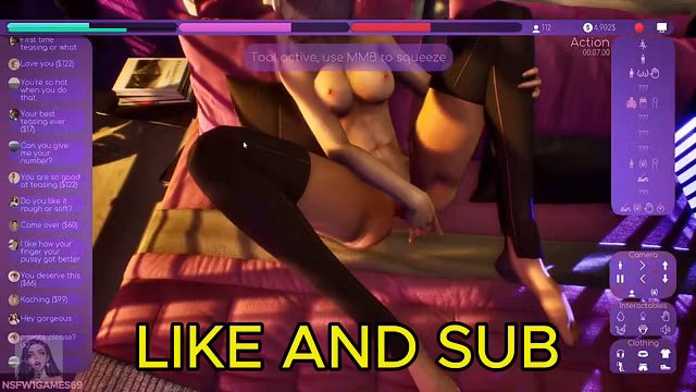 E Girl on webcam showing off (hot)