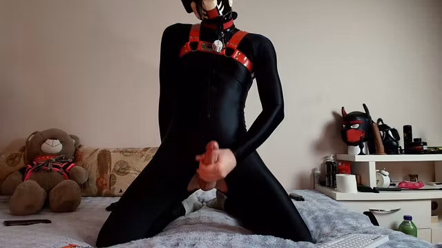 Needy black suit pup strokes and cums. Full on my Fancentro