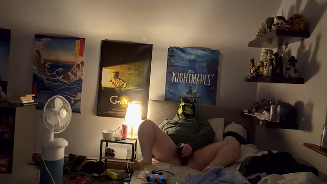 Chubby trans  pup touching himself x