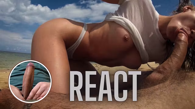 React: Petite blonde with big ass fucks on the beach! Amateur LeoLulu