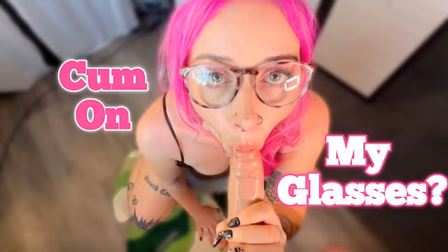 Soaking Glasses Facial on Cute Girl Next Door