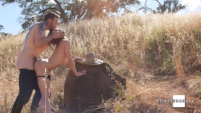 Outdoor Cum and Cum Kisses - Jaylin Quartz and Dom Miguel First Time Camping