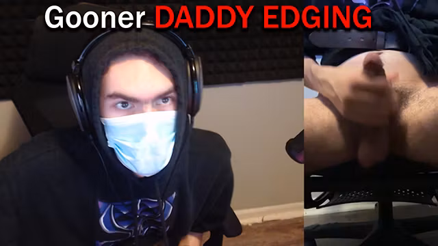 Masked Gooner Edging My Big Cock POV