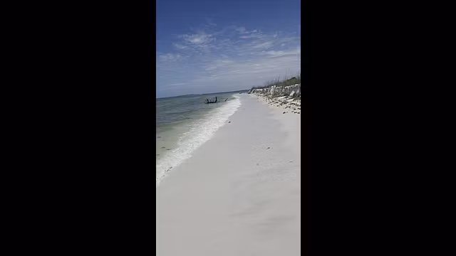 Nude walk on public beach