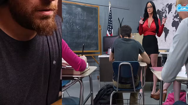 Busty Teacher Seduces Her Son's Best Friend After Class