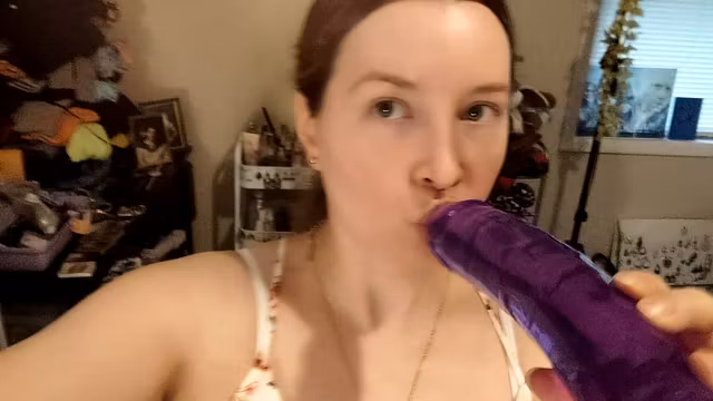 Sucking On This Dildo