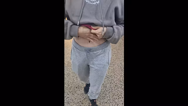 Flashing my tits in the parking lot ever turns me horny