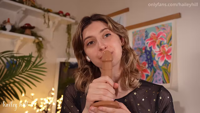 Hailey Hill Dildo Blowjob ASMR HD Preview
