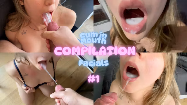 Cum in Mouth & Facial Cumshots Compilation #1 - Mia Queen