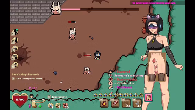 Femboy survival 3 part  Boss Bunny girl defeated  NO COMMENT