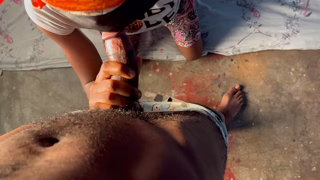 African Teen Girl Sucking Cock For the first time