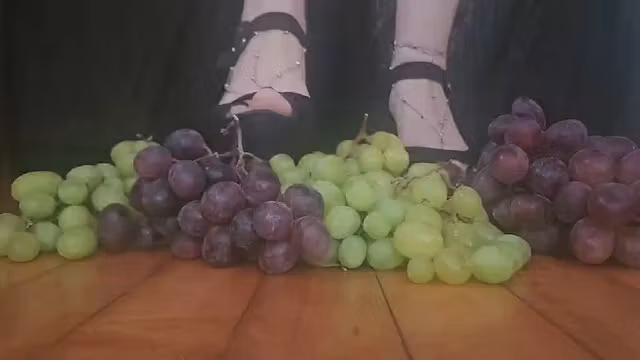 Foot Fetish - Food Crush Video- Grapes and Heels!