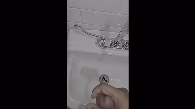 Jerking off in the bathroom