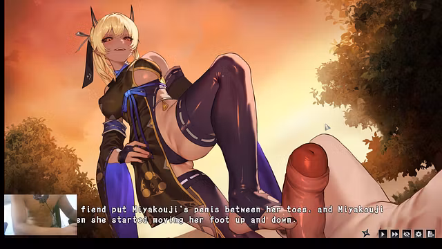 SHES DOMINATING WITH HER FEET... - HALF DEMON SHINOBI