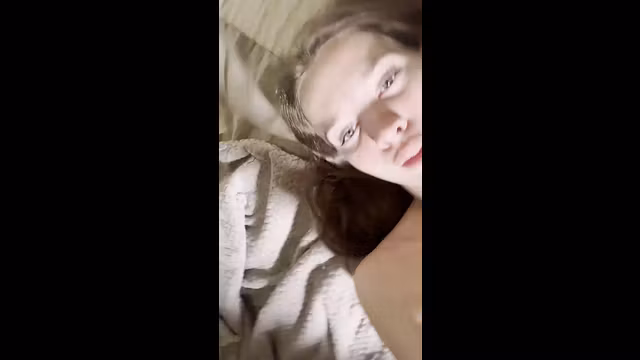 Big tits heave as she stares down 🖤