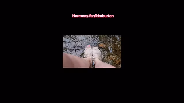 wet, worshipping my feet underwater in public, a natural river