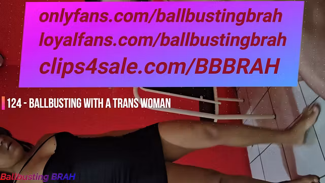 124 - Ballbusting with a trans woman