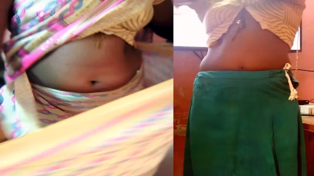 Desi Tamil Naughty Wife Renu Petticoat Blouse Saree Tease for Hubby's Friend! IndianHotwifeX