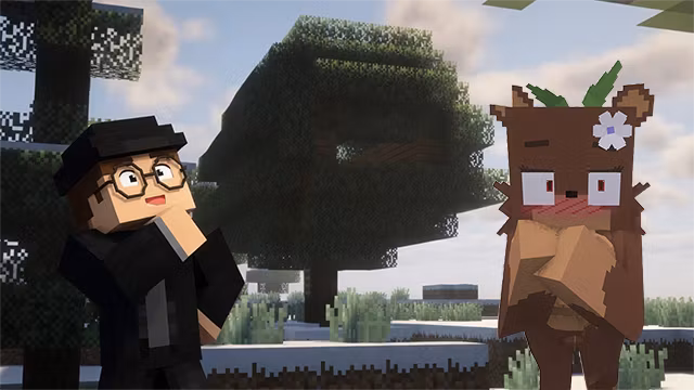 Encontré y follé a una ZORRITA TETONA en la casa del árbol nevado - Minecraft Jenny Mod POV