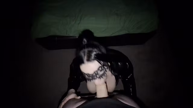 She sucked her stepson's huge cock