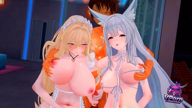 black guy fucks two hot white girls