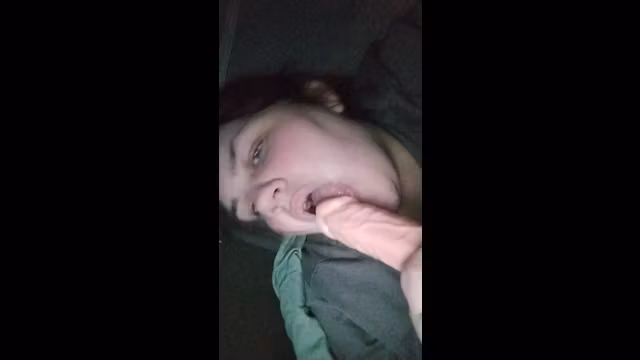 Gagging on dildo